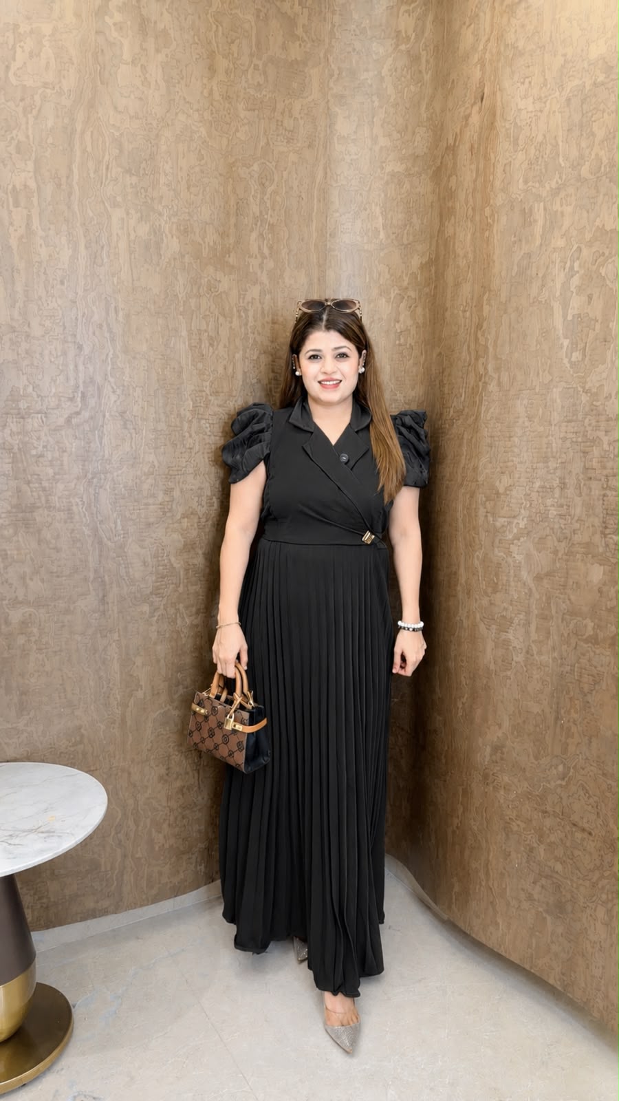 Premium Puffy Sleeve pleated Dress
