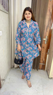 A line pure cotton coord set with belt