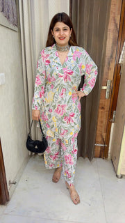 A line pure cotton coord set with belt
