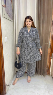 A line pure cotton coord set with belt