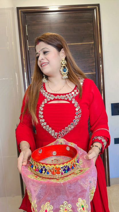 Karwa chauth special Anarkali suit