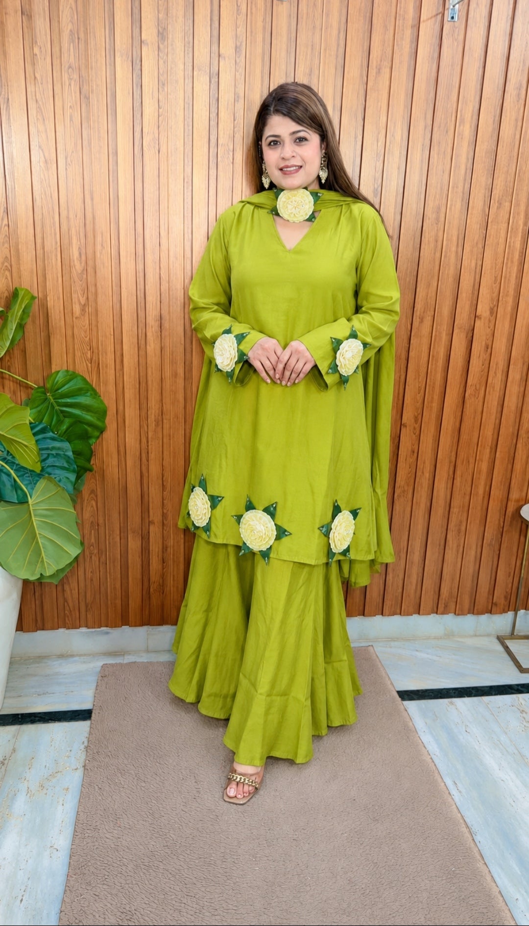 Organza Flower Three Piece Set