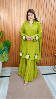 Organza Flower Three Piece Set
