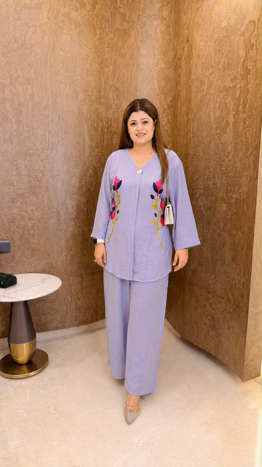 Tulip Flower Cotton Linen Coord Set