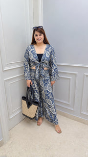 Knot China Silk Two Piece Coord Set