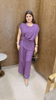 Premium coord set with side brooch