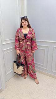 Knot China Silk Two Piece Coord Set