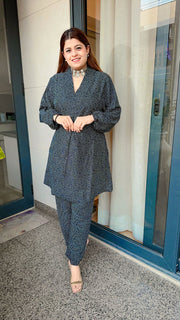 A line pure cotton coord set with belt