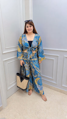 Blue with yellow