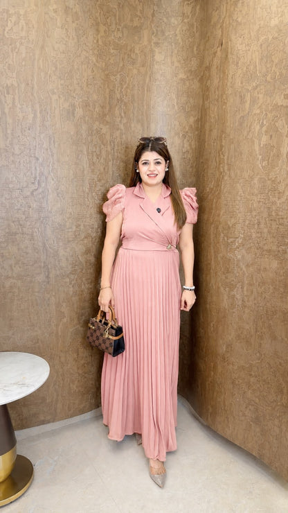 Premium Puffy Sleeve pleated Dress