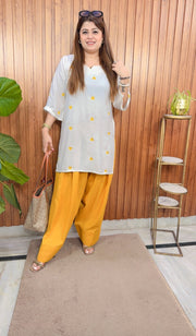 Heart Embroidery Farshi Two Piece Set